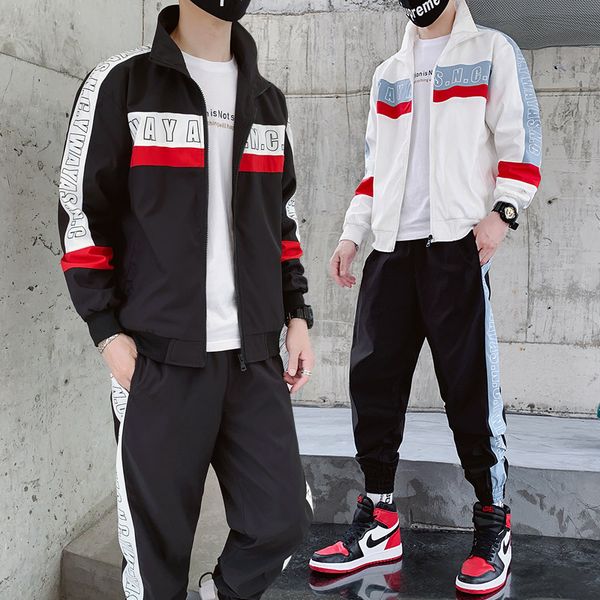hooded men sportswear sets spring autumn 2020 casual tracksuit men two piece suit hoodies sweatshirt + sweatpants male sweatsuit, Gray
hooded men sportswear sets spring autumn 2020 casual tracksuit men two piece suit hoodies sweatshirt + sweatpants male sweatsuit, Gray