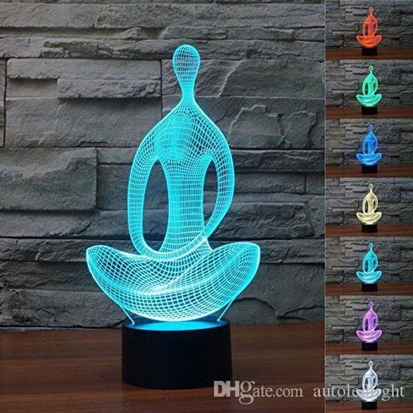 3d illusion lamp sitting meditation visual effect night light 7 colors glows with smart touch switch usb cable
3d illusion lamp sitting meditation visual effect night light 7 colors glows with smart touch switch usb cable