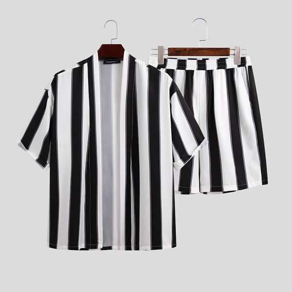 incerun mens fashion striped sets casual short sleeve cardigan blouse casual shorts siuts summer loose breathable 2 pieces s-5xl, Gray
incerun mens fashion striped sets casual short sleeve cardigan blouse casual shorts siuts summer loose breathable 2 pieces s-5xl, Gray