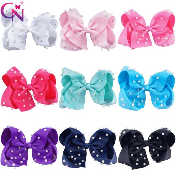 7 pieces/lot 6" pearl hair bows with clips for kids girl princess handmade boutique plain ribbon bows hairgrips hair accessories, Slivery;white
7 pieces/lot 6" pearl hair bows with clips for kids girl princess handmade boutique plain ribbon bows hairgrips hair accessories, Slivery;white