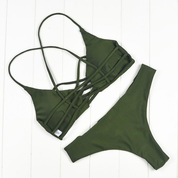2020 women bandage thong brazilian bikinis swimwear female green bandeau push up swimsuit bikini set beachwear biquini, White;black
2020 women bandage thong brazilian bikinis swimwear female green bandeau push up swimsuit bikini set beachwear biquini, White;black