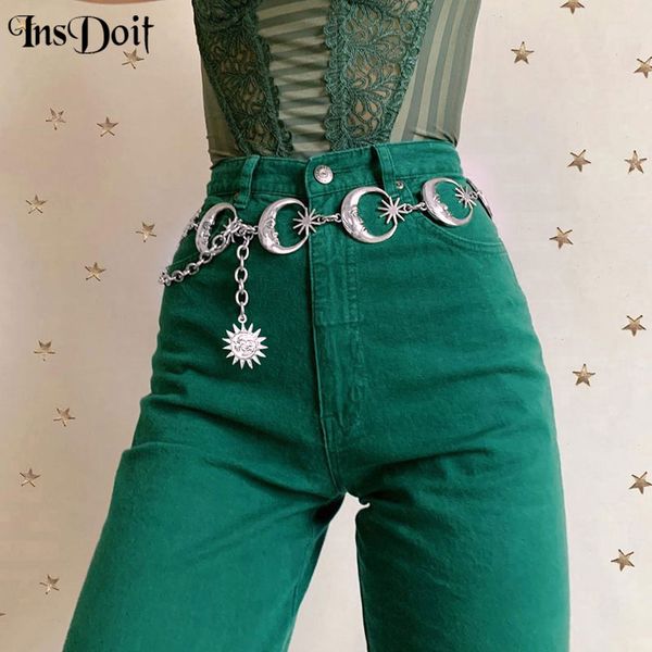 insdoit streetwear gothic waist chain belt harajuku moon sun pendants silver chain belt vintage punk rock accessories, Black;brown
insdoit streetwear gothic waist chain belt harajuku moon sun pendants silver chain belt vintage punk rock accessories, Black;brown