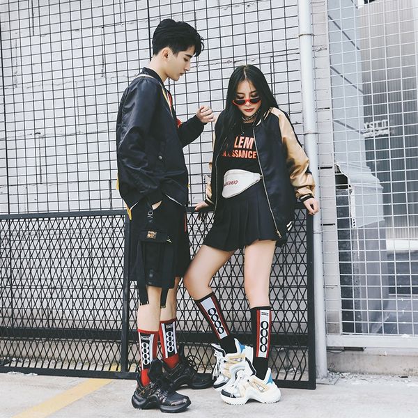 superdark new mid- tide tube tide embroidered tube trendy harajuku long socks letter embroidery contrast color sports socks, Black
superdark new mid- tide tube tide embroidered tube trendy harajuku long socks letter embroidery contrast color sports socks, Black