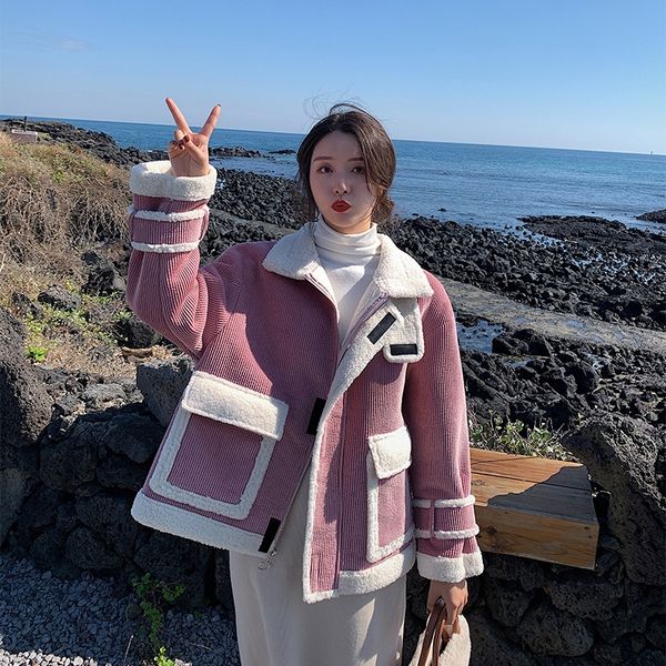 lamb wool corduroy women's short 2020 wick coat coat winter new korean style loose east gate fur one-piece fashion, Black
lamb wool corduroy women's short 2020 wick coat coat winter new korean style loose east gate fur one-piece fashion, Black