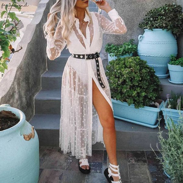 lace polka dot long blouses shirts dress women see through transparent cocktail party beach dress sundress cover up shirt, White
lace polka dot long blouses shirts dress women see through transparent cocktail party beach dress sundress cover up shirt, White