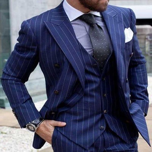 navy blue striped suit mens 2020 wedding suits custom made slim fit business suit groom tuxedos 3 piece set (jacket+vest+pants), White;black
navy blue striped suit mens 2020 wedding suits custom made slim fit business suit groom tuxedos 3 piece set (jacket+vest+pants), White;black