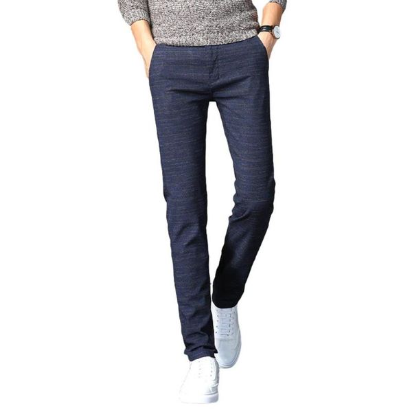 men solid color zip button closure pockets straight long pants business trousers, Blue
men solid color zip button closure pockets straight long pants business trousers, Blue