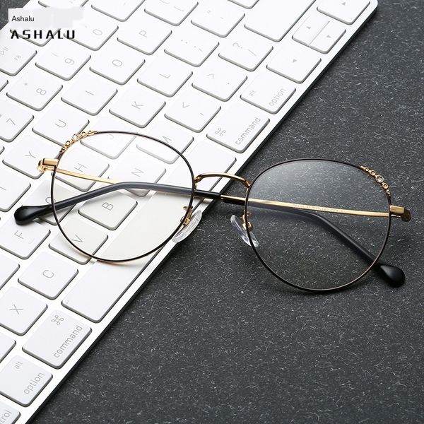 ashalu new blue-proof women's myopia fashion diamond decorative plain glasses fashion myopia glasses frame, Silver
ashalu new blue-proof women's myopia fashion diamond decorative plain glasses fashion myopia glasses frame, Silver