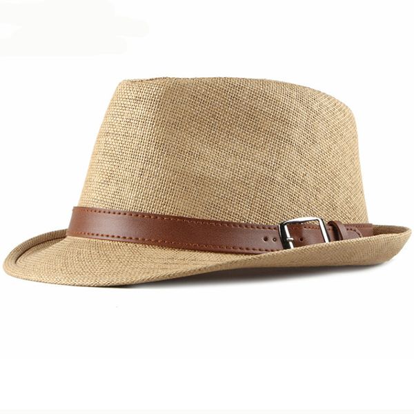 ht2490 summer hats for men beach hat vintage short brim straw sun hats with belt korea style male fedoras panama hat summer y200619, Blue;gray
ht2490 summer hats for men beach hat vintage short brim straw sun hats with belt korea style male fedoras panama hat summer y200619, Blue;gray