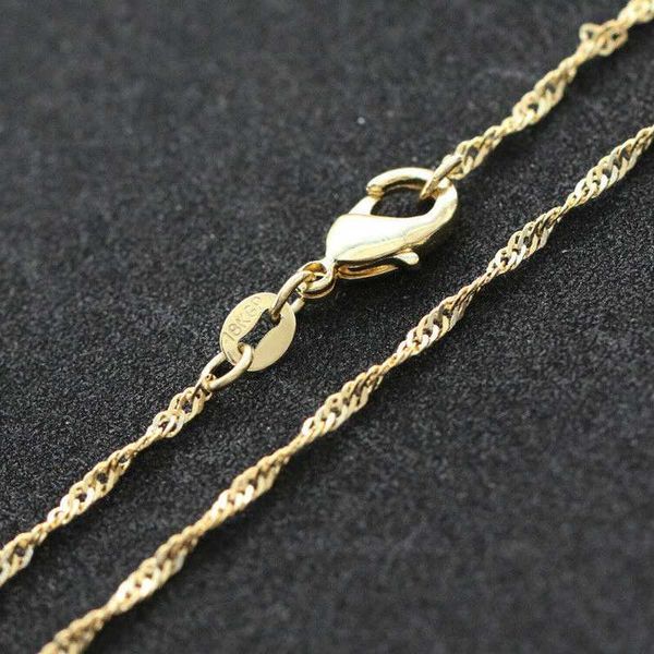 wholesale necklace chains 2mm gold-color water wave chain necklace for women 16" 18" 20" 22" 24, Silver
wholesale necklace chains 2mm gold-color water wave chain necklace for women 16" 18" 20" 22" 24, Silver