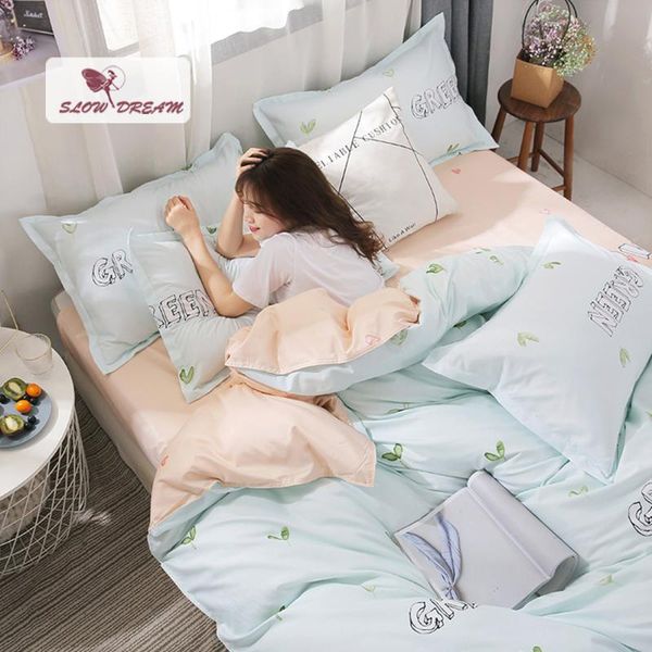 slowdream green fresh bedding set for girl women duvet cover comfortable bedclothes home decor double size king bedspread
slowdream green fresh bedding set for girl women duvet cover comfortable bedclothes home decor double size king bedspread