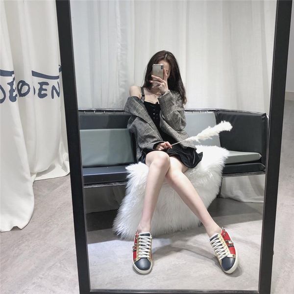 fashion luxury classic casual shoes platform leather trainer mens womens navy snake skin 3m sneakers velvet chaussures with box, Black
fashion luxury classic casual shoes platform leather trainer mens womens navy snake skin 3m sneakers velvet chaussures with box, Black