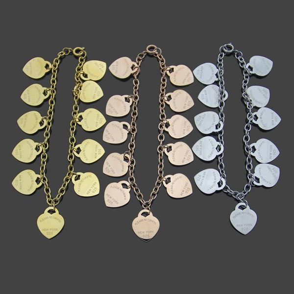 2020 designer new t letter 11 peach heart bracelet lady heart-shaped bracelet, Black
2020 designer new t letter 11 peach heart bracelet lady heart-shaped bracelet, Black