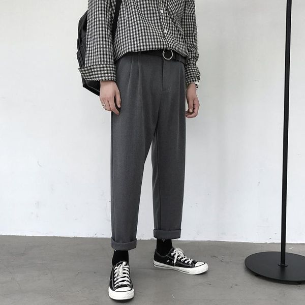 2020 autumn men's western-style trousers slim fit casual pants leisure male grey/black color formal mens suit pants size s-xl, White;black
2020 autumn men's western-style trousers slim fit casual pants leisure male grey/black color formal mens suit pants size s-xl, White;black