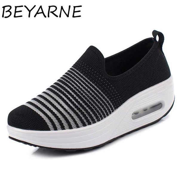 beyarnewomen's platforms breathable mesh lace-up walking soft cushioned fitness shoes swing shoes, Black
beyarnewomen's platforms breathable mesh lace-up walking soft cushioned fitness shoes swing shoes, Black
