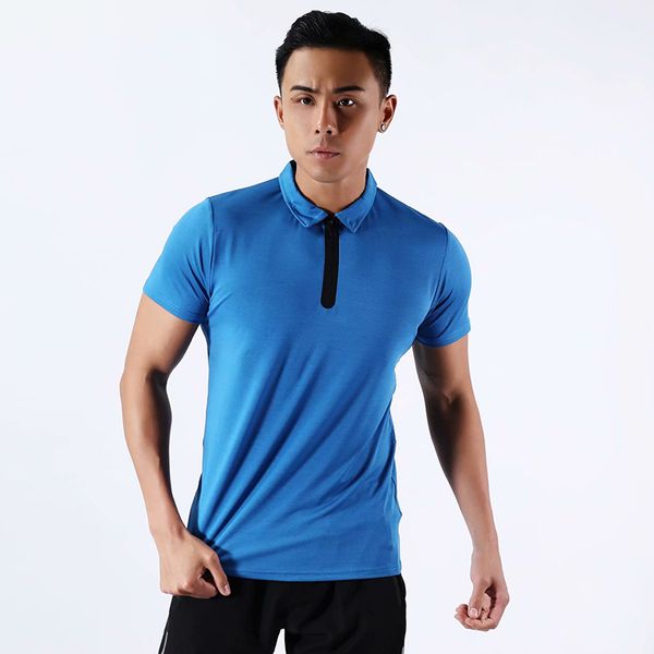 sportswear fold-down collar semi-zipper short sleeve t-shirt men's solid color shirt spring and summer uniforms work clothes run, Black;blue
sportswear fold-down collar semi-zipper short sleeve t-shirt men's solid color shirt spring and summer uniforms work clothes run, Black;blue