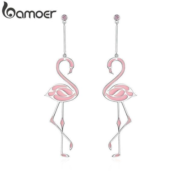 bamoer новая коллекция silver цвет романтический flamingo pink эмаль падение серьги для женщин моды серьги ювелирные изделия yie114
bamoer новая коллекция silver цвет романтический flamingo pink эмаль падение серьги для женщин моды серьги ювелирные изделия yie114