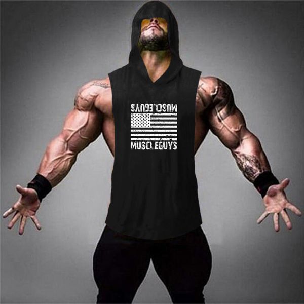 new american flag print running vest hooded bodybuilding hoodies sports fitness tank men gym clothing cotton pullover hoody, Black;blue
new american flag print running vest hooded bodybuilding hoodies sports fitness tank men gym clothing cotton pullover hoody, Black;blue