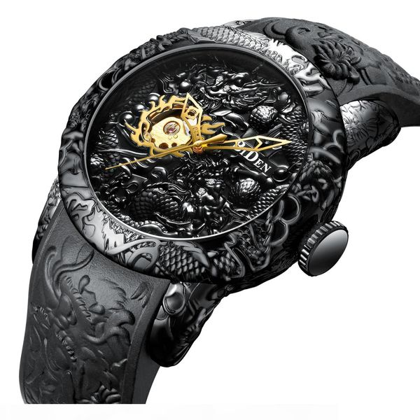 business man watch high-grade waterproof mechanical watch quartz analogue watch dragon pattern v191116, Slivery;brown
business man watch high-grade waterproof mechanical watch quartz analogue watch dragon pattern v191116, Slivery;brown