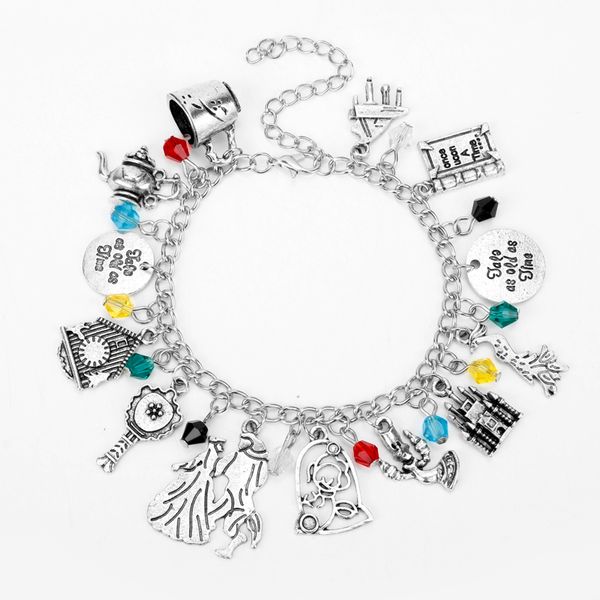 women girl charm bracelets beauty and beast magic mirror pendulum candlestick crystal beads pendant cosplay bracelets, Red;blue
women girl charm bracelets beauty and beast magic mirror pendulum candlestick crystal beads pendant cosplay bracelets, Red;blue