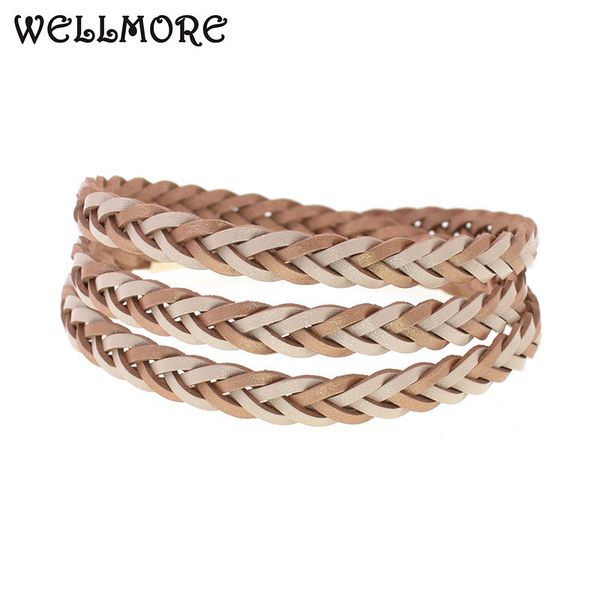 wellmore 3 layer wrap bracelets leather bracelets for women men's charm couples gifts fashion jewelry dropshipping, Red;blue
wellmore 3 layer wrap bracelets leather bracelets for women men's charm couples gifts fashion jewelry dropshipping, Red;blue