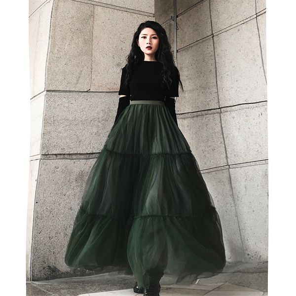skirts 2021 fashion guaze long maxi for women spring autumn ladies s-l a-line green elastic high waist, Black
skirts 2021 fashion guaze long maxi for women spring autumn ladies s-l a-line green elastic high waist, Black