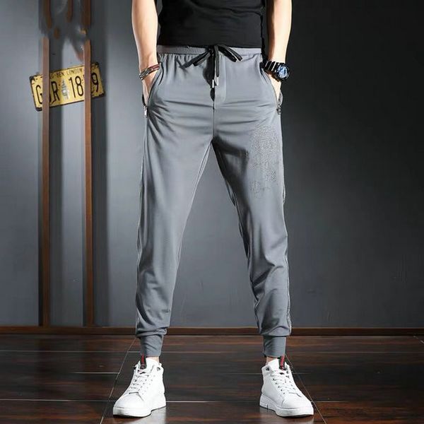 new autumn mens brand print pants leisure sportswear style electric waist straight trousers household slacks men's clothing, Black
new autumn mens brand print pants leisure sportswear style electric waist straight trousers household slacks men's clothing, Black