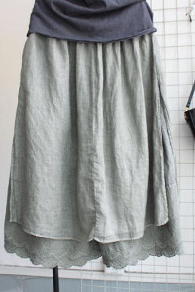 ed iqyipai new style literary linen cotton and linen stitching half-length skirt fake two-piece wide-leg pants skirt plus size w, Black
ed iqyipai new style literary linen cotton and linen stitching half-length skirt fake two-piece wide-leg pants skirt plus size w, Black