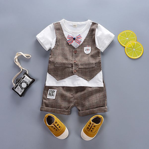 new summer children boys clothes sets kids lattice bow tie short sleeves t-shirt shorts 2pcs toddler suits shorts child clothing, White
new summer children boys clothes sets kids lattice bow tie short sleeves t-shirt shorts 2pcs toddler suits shorts child clothing, White