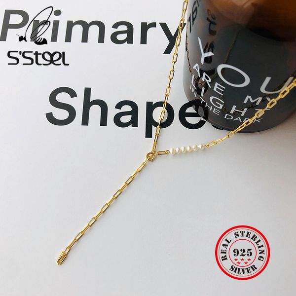 s'steel 925 sterling silver freshwater pearl necklace short tassel choker necklace gold chain accessories for women fine jewelry
s'steel 925 sterling silver freshwater pearl necklace short tassel choker necklace gold chain accessories for women fine jewelry