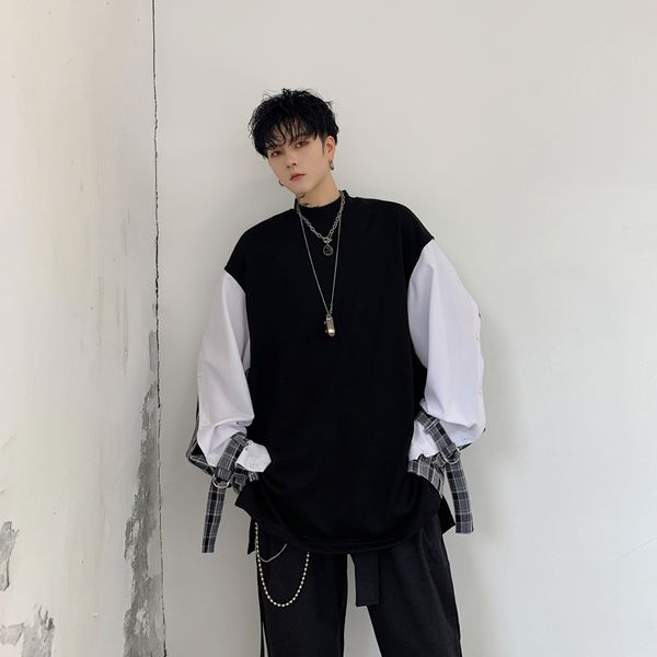 men's hoodies & sweatshirts men splice long sleeve loose half turtleneck casual pullover hoodie male women streetwear hip hop sweatshir, Black
men's hoodies & sweatshirts men splice long sleeve loose half turtleneck casual pullover hoodie male women streetwear hip hop sweatshir, Black