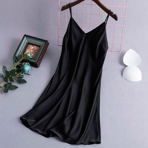 soft satin nighty home clothing intimate lingerie lady home dressing gown gray homewear sleepwear summer casual nightgown, Black;red
soft satin nighty home clothing intimate lingerie lady home dressing gown gray homewear sleepwear summer casual nightgown, Black;red