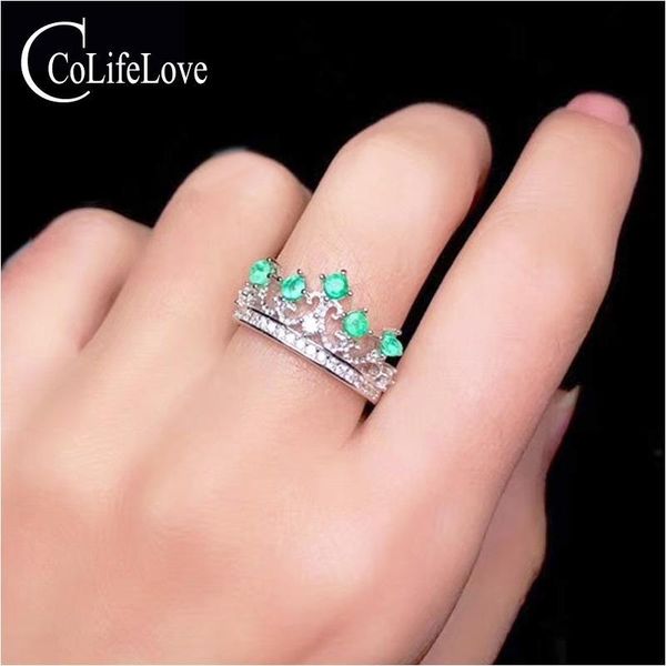 colife jewelry 925 silver crown ring for young girl 5 pieces 3mm natural emerald ring sterling silver emerald crown ring
colife jewelry 925 silver crown ring for young girl 5 pieces 3mm natural emerald ring sterling silver emerald crown ring