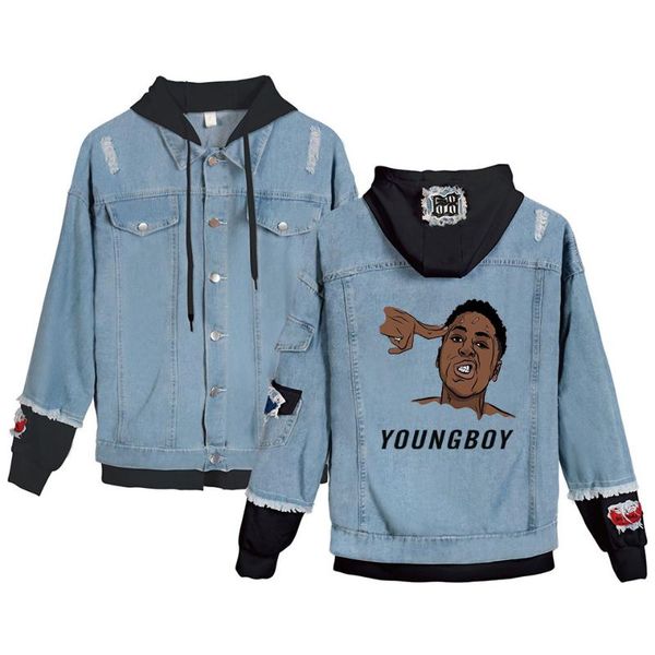 winter men jeans jacket youngboy never broke again patchwork fake two pieces denim hooded jacket coat male outwear streetwear, Black;brown
winter men jeans jacket youngboy never broke again patchwork fake two pieces denim hooded jacket coat male outwear streetwear, Black;brown