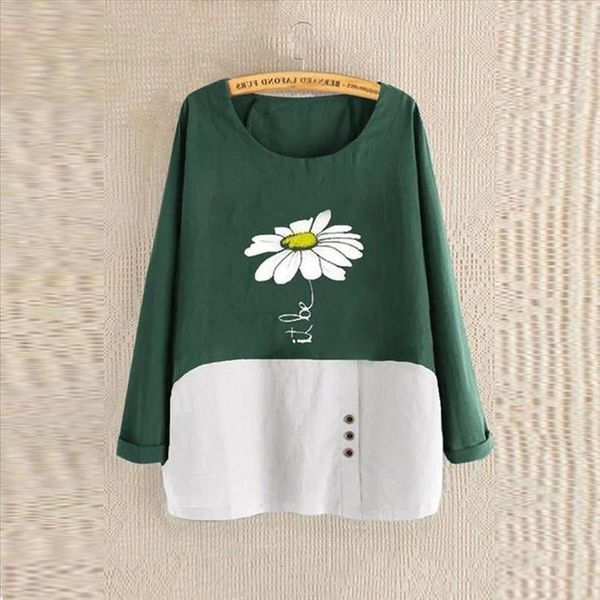 women blouses blouse femme women long sleeve cotton linen o neck floral print blouse shirt and blouses 2020, White
women blouses blouse femme women long sleeve cotton linen o neck floral print blouse shirt and blouses 2020, White