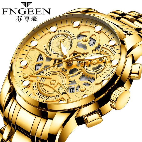 business men's casual watch quartz watch fashion hollow gear waterproof fine steel band fngeen fenzun men's domineering, Slivery;brown
business men's casual watch quartz watch fashion hollow gear waterproof fine steel band fngeen fenzun men's domineering, Slivery;brown