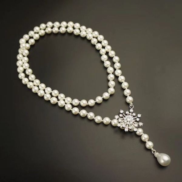 domestic 2020 new amashi accessories long all-match pearl necklace sweater chain, Silver
domestic 2020 new amashi accessories long all-match pearl necklace sweater chain, Silver