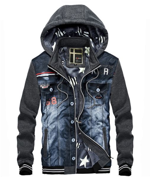 mens denim jackets designer long sleeve hooded slim cardigan coats casual thick spring autumn male outerwears, Black;brown
mens denim jackets designer long sleeve hooded slim cardigan coats casual thick spring autumn male outerwears, Black;brown