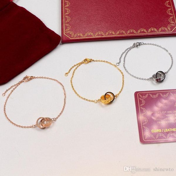 новые прибытия моды lady титан стал 18k покрытия золота цепи blacelet с двойным кольцом любовью винт подвеской 3 цвета, Black
новые прибытия моды lady титан стал 18k покрытия золота цепи blacelet с двойным кольцом любовью винт подвеской 3 цвета, Black