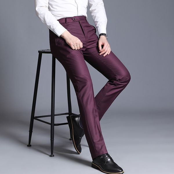men fashion business clothing casual pants mens slim straight pants men dress length trousers long man pantal, Black
men fashion business clothing casual pants mens slim straight pants men dress length trousers long man pantal, Black