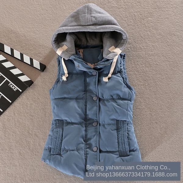 2020 new women's korean style all-match women's hooded cotton vest vest short peach skin velvet thickened waistcoat, Black;white
2020 new women's korean style all-match women's hooded cotton vest vest short peach skin velvet thickened waistcoat, Black;white