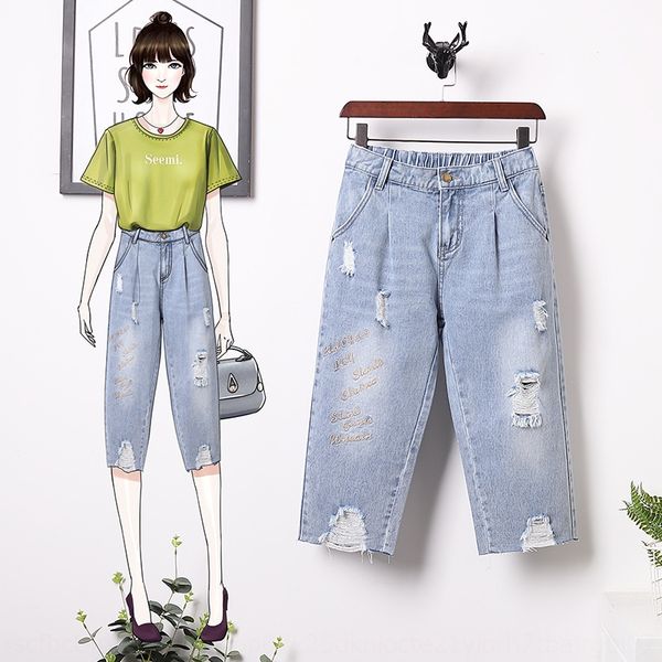 new seven-point fat mm200 kg hole plus jeans and jeans fat plus size women's loose beggar harem pants women's, Blue
new seven-point fat mm200 kg hole plus jeans and jeans fat plus size women's loose beggar harem pants women's, Blue