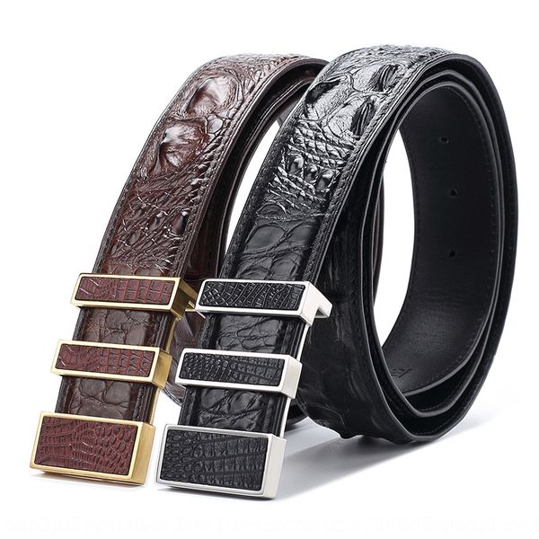 2020 new crocodile leather belt male 3.8 crocodile bone plate buckle pd168 male belt, Black;brown
2020 new crocodile leather belt male 3.8 crocodile bone plate buckle pd168 male belt, Black;brown