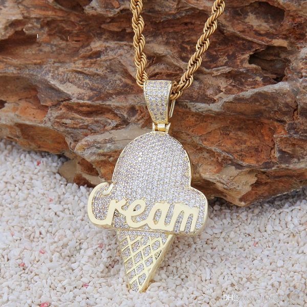 hip hop pendant necklace ice cream pendant 14k gold-plated micro-zircon necklace for men and women icecream rapper jewelry, Silver
hip hop pendant necklace ice cream pendant 14k gold-plated micro-zircon necklace for men and women icecream rapper jewelry, Silver
