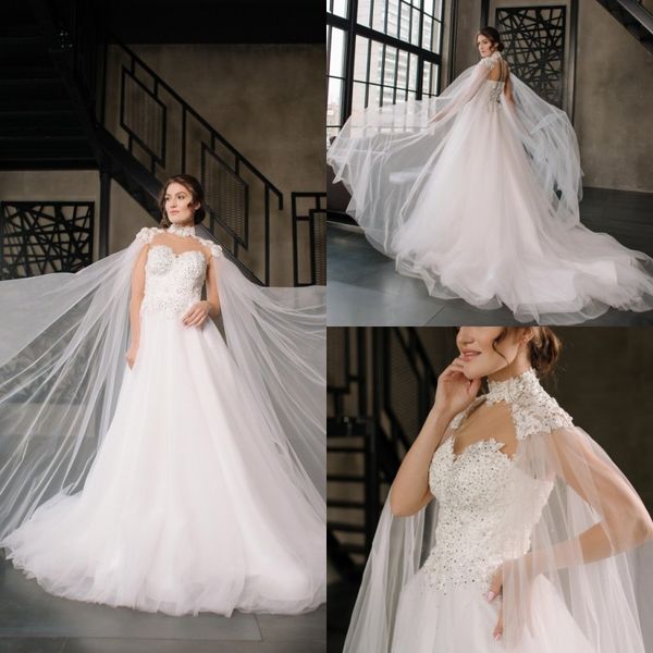 wedding dresses a line with cloak cape bridal gowns wedding gowns lace appliques country style simple petites plus size custom made, White
wedding dresses a line with cloak cape bridal gowns wedding gowns lace appliques country style simple petites plus size custom made, White
