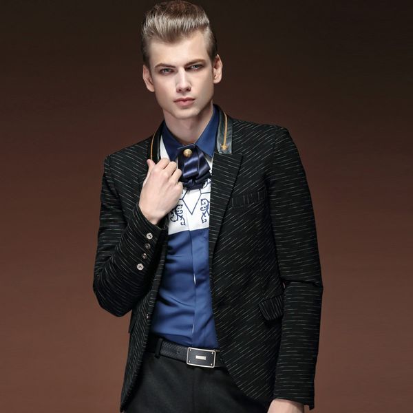 men's 2020 new autumn spring man suit black long sleeved striped suits buckle fashion metrosexual 15101 on sale, White;black
men's 2020 new autumn spring man suit black long sleeved striped suits buckle fashion metrosexual 15101 on sale, White;black