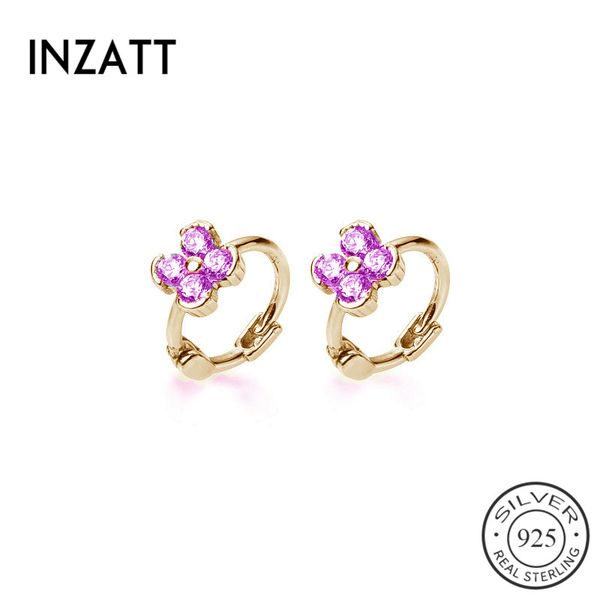 inzareal 925 sterling silver minimalist zircon flower hoop earrings for fashion women party fine jewelry cute accessories, Golden;silver
inzareal 925 sterling silver minimalist zircon flower hoop earrings for fashion women party fine jewelry cute accessories, Golden;silver