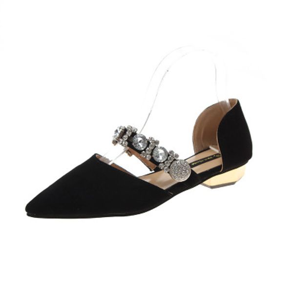 2020 autumn new fashion pointed rhinestone casual wild large size flat bottom women's shoes, Black
2020 autumn new fashion pointed rhinestone casual wild large size flat bottom women's shoes, Black