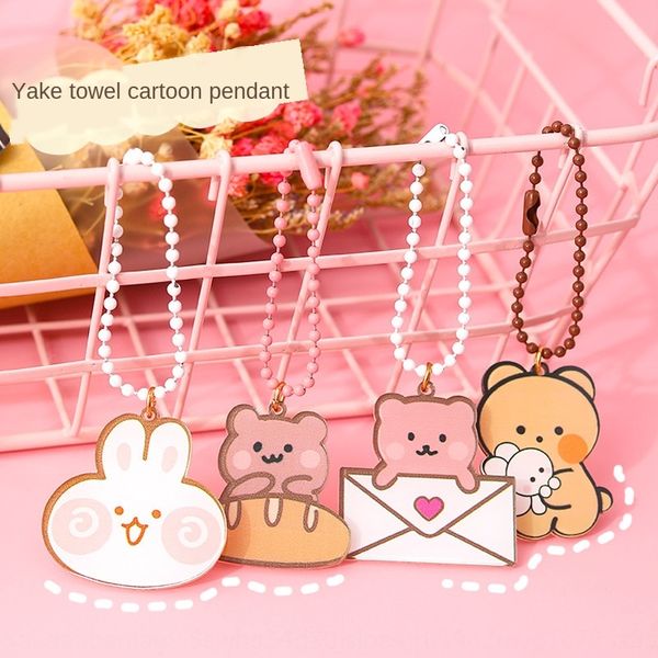 ins style cute cartoon accessory rabbit color bead chain lanyard bag pendant key chain girl pendant accessories, Silver
ins style cute cartoon accessory rabbit color bead chain lanyard bag pendant key chain girl pendant accessories, Silver
