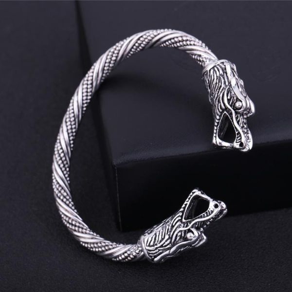 skyrim vintage viking double rage dragon head bracelet men wristband cuff bracelets jewelry for women bangles, Black
skyrim vintage viking double rage dragon head bracelet men wristband cuff bracelets jewelry for women bangles, Black
